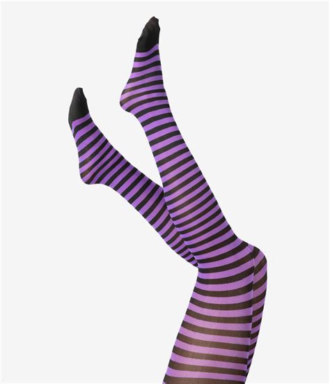 Black And Purple Stripe Tights Striped Tights Purple Outfits Tights