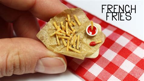 Polymer Clay French Fries Tutorial Polymer Clay Food Youtube