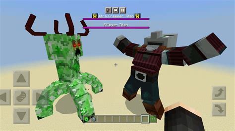 Ultra Creeper Titan Vs Pillager Titan In Minecraft Pe Youtube