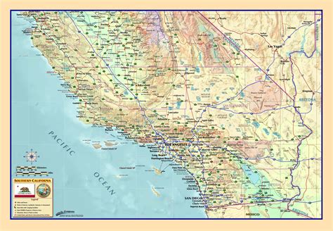Southern California Wall Map By Compart Maps Mapsales