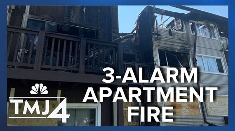 residents displaced after 3 alarm apartment fire youtube