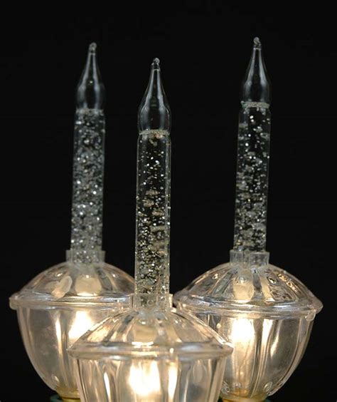 Clear 7 Light Traditional Bubble Light Set With Glitter Novelty