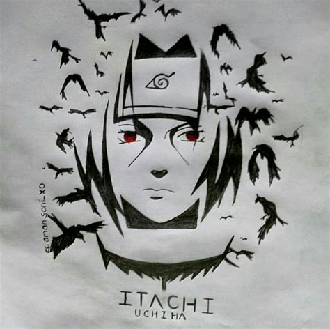 Itachi Uchiha Naruto Animesketch Naruto Sketch Naruto Sketch