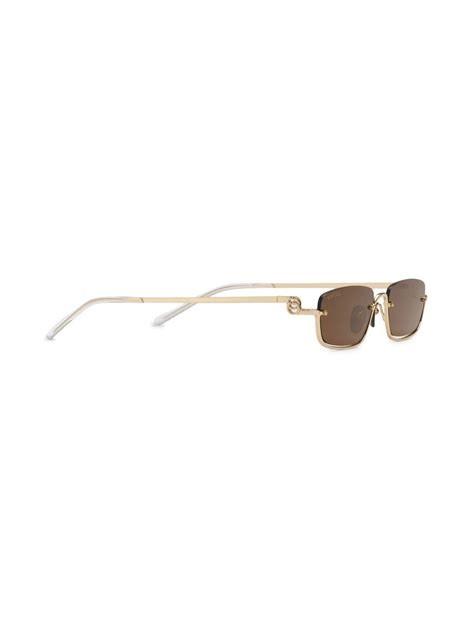 gucci eyewear rectangular frame sunglasses farfetch
