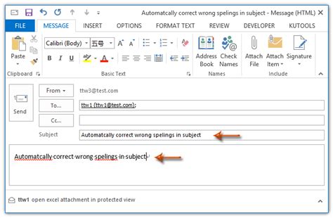 How To Auto Spell Check For Subject Line Outlook