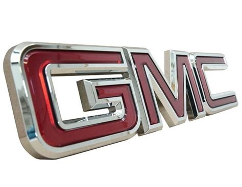 🔥genuine Gm New Front Grille Gmc Badge Emblem Red Chrome For Sierra🔥 Ebay