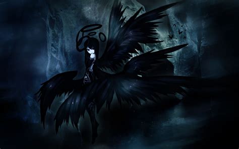 Anime Black Angel Hd Wallpaper Background Image 1920x1200 Id
