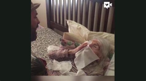Man Sings Unforgettable To Bedridden Grandma On Her 98th Birthday