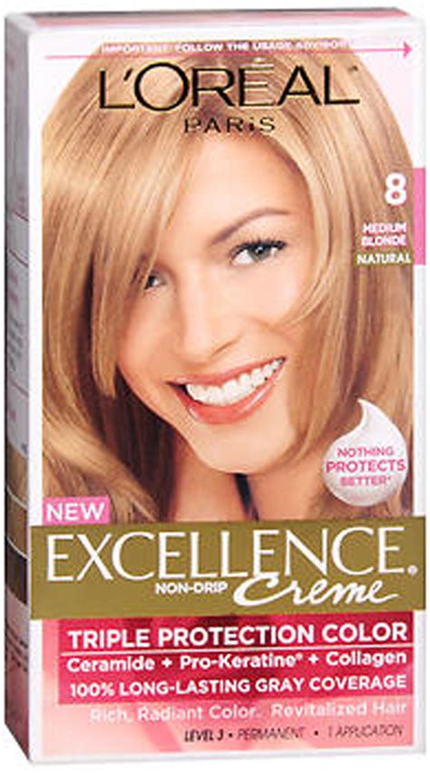 Loreal Excellence Creme 8 Medium Blonde Natural The Online Drugstore