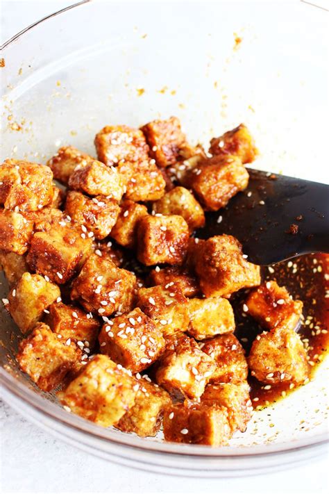 Impress your guests with these chewy blackened tofu steaks. Ginger Soy Air Fryer Tofu | Recipe in 2020 | Tofu recipes easy, Ginger recipes, Tofu ingredients