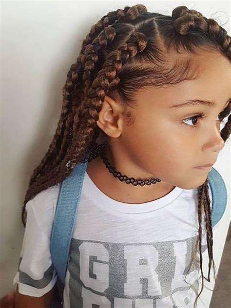 The box braids hairstyles have been around like for a long time now. 37 Trendy Braids for Kids with Tutorials and Images