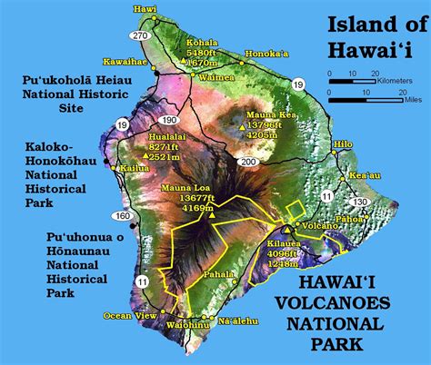 Hawaii National Park Volcanoes Map See Map Details From National
