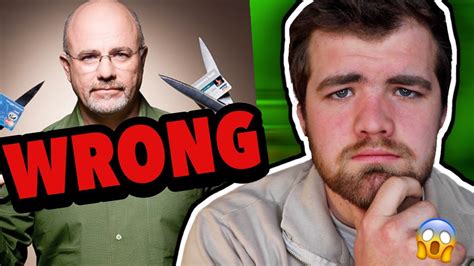 I truly enjoy his content and advice. Why Dave Ramsey is WRONG on Credit Cards - YouTube