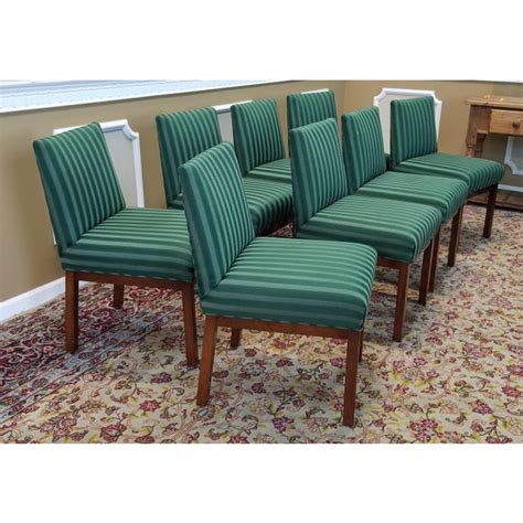 1970s Directional Contract Furniture Green Striped