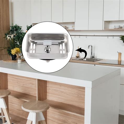 Square Shape Stainless Steel Kitchen Sink Strainer With Post Diameter