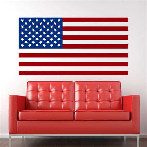 usa american flag wall vinyl decal sticker by zapoart on etsy