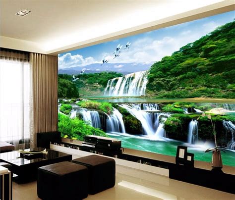 Beibehang Hd Custom Any Size Photo Wallpaper 3d Waterfall Beautiful