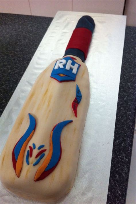 A Cricket Bat Cake Not Within My Usual Comfort Zone But A Lot Of Fun