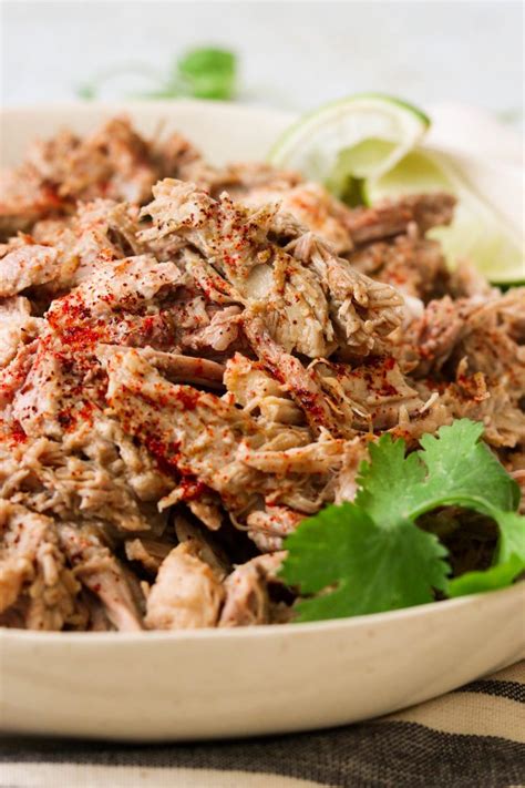 Let the pork cool enough to handle and shred into a bowl either with your hands or with tongs. Instant Pot Whole30 Pulled Pork with Dry Rub (Paleo, Low ...