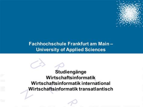 Fachhochschule Frankfurt Am Main University Of Applied Sciences Ppt Herunterladen