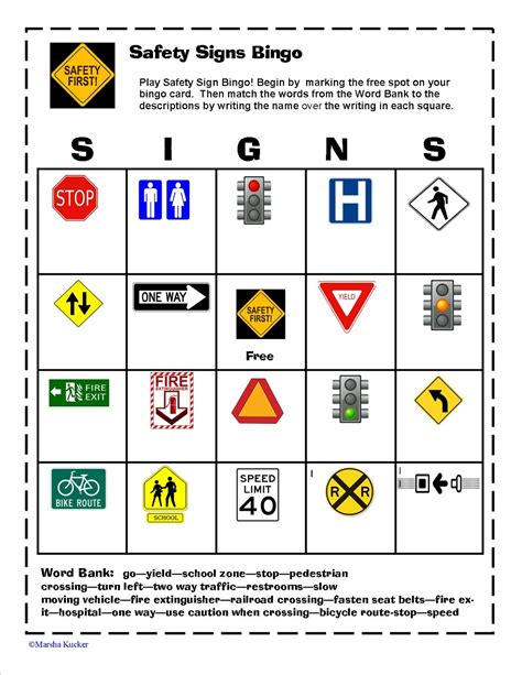Free Printable Safety Signs Worksheets Printable Templates