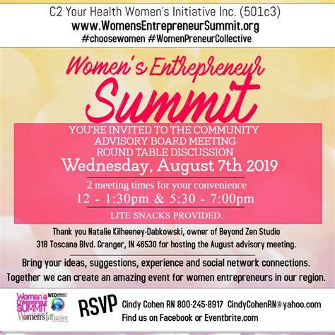 women s entrepreneur community advisory board august female entrepreneur entrepreneur