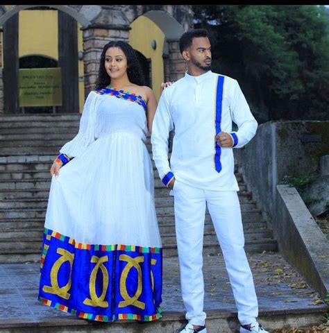 Couple Habesha Kemis Eritrean Clothing Ethiopian Clothing Habesha Kemis