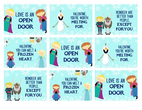 10 Best Printable Frozen Valentine Cards Pdf For Free At Printablee