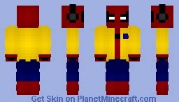 Spiderman (miles morales) in suit blue and red. Spider-Man: Homecoming w/ Jacket + Headphones Minecraft Skin