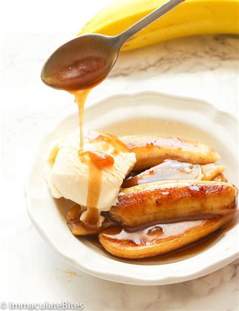 banana foster decadent new orleans dessert with sauteed bananas in butter sugar cinnamon and