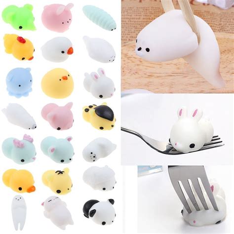 Cute Mini Soft Silicone Squishy Cat Toy Fidget Hand Squeeze Pinch Toy