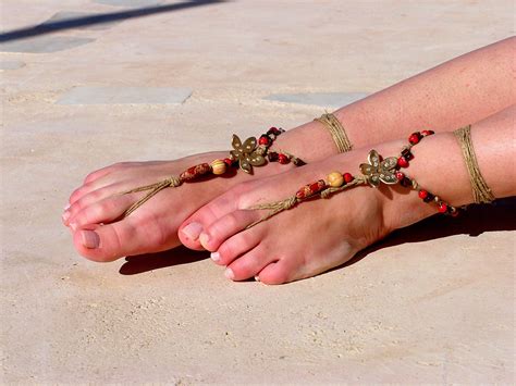 beads barefoot sandals wedding sandals hippie barefoot etsy bare foot sandals hippie