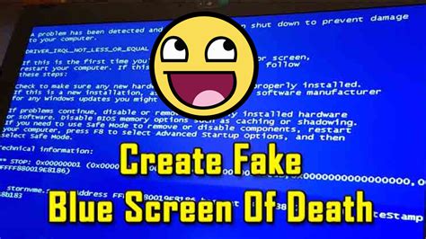 How To Create Fake Blue Screen Of Death In Windows
