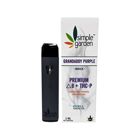 Delta 8 Thc And Thcp Disposable Vape 2ml Grandaddy Purple Indica