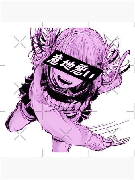 Sadistic Toga Pink Sad Japanese Anime Aesthetic Poster By Poserboy