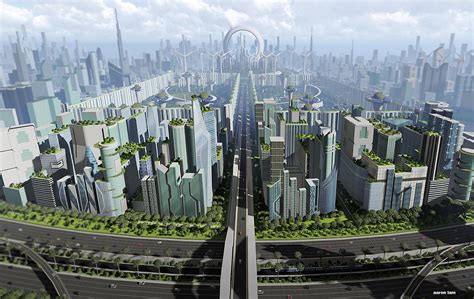 Metropolis Utopian City Aaron Lam Cgarchitect Architectural