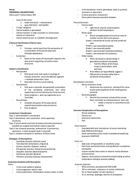 Peripheral Neuropathies Trans Pdf Peripheral Neuropathy Carpal