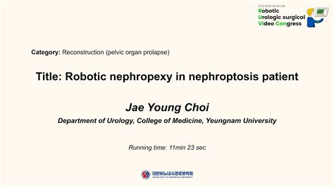 Robotic Nephropexy In Nephroptosis Patient Youtube