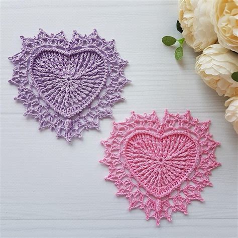 Lovely Heart Doilies To Crochet Free Patterns Grandmother S Pattern