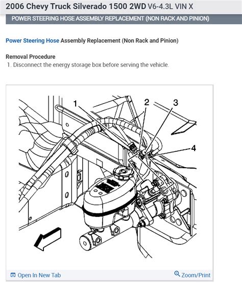 Power Steering Pump Replacement Instructions And Hose Diagram