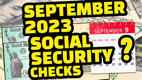 September 2023 Social Security Checks Payment Schedule Revealed Youtube