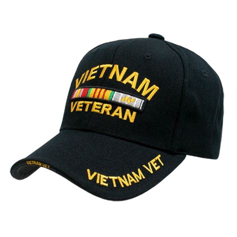 Vietnam Veteran Embroidered Military Baseball Cap By Rapid Dominance