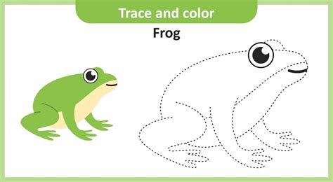 Trace And Color Frog 2176319 Vector Art At Vecteezy