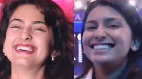 juhi chawla s daughter jahnavi is a spitting image of the actor in this video bollywood