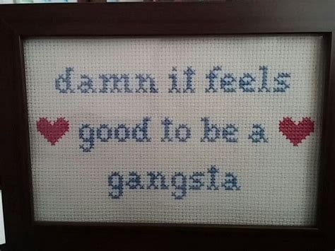 gangsta frame etsy cross stitch stitch