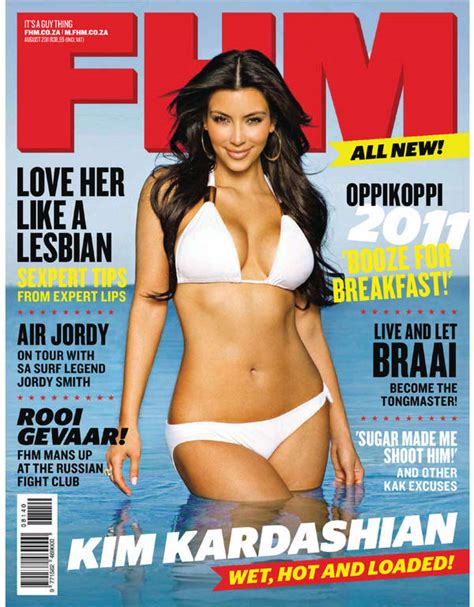 Latest Scans From Fhm Magazine Of Sexy Celebrities Kim Kardashian Fhm South Africa August 2011