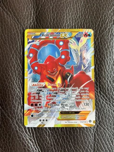 Volcanion Ex 115114 Full Art Secret Rare Xy Steam Siege Pokemon Card