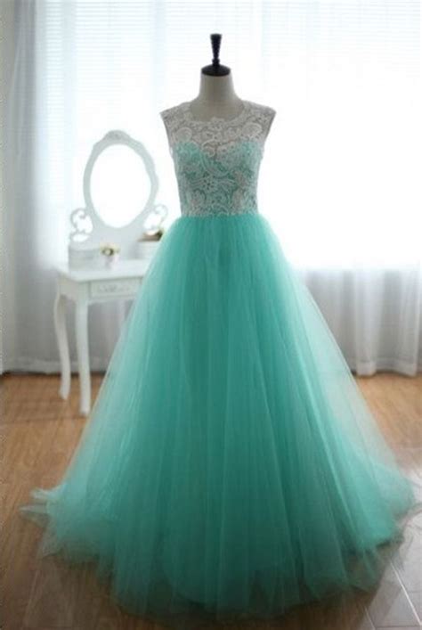 2013 Lace Tulle Turquoise Wedding Dresses Sleeveless Sweetheart Floor