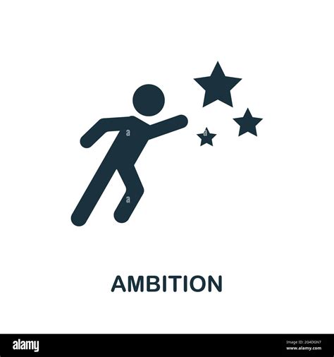 Ambition Icon Monochrome Simple Element From Personal Growth