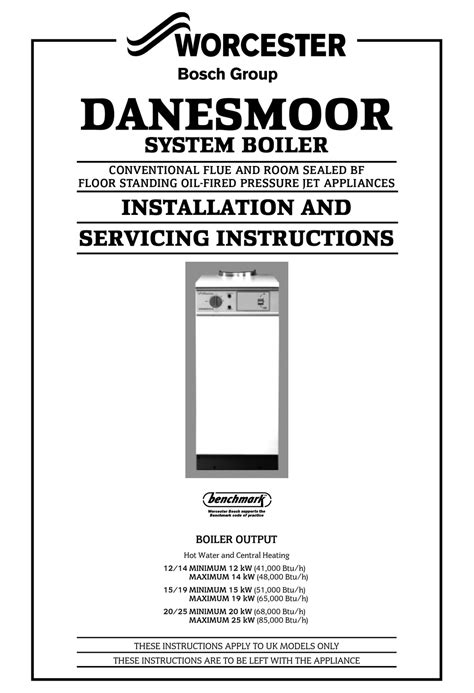 Worcester Danesmoor Installation And Servicing Instructions Pdf